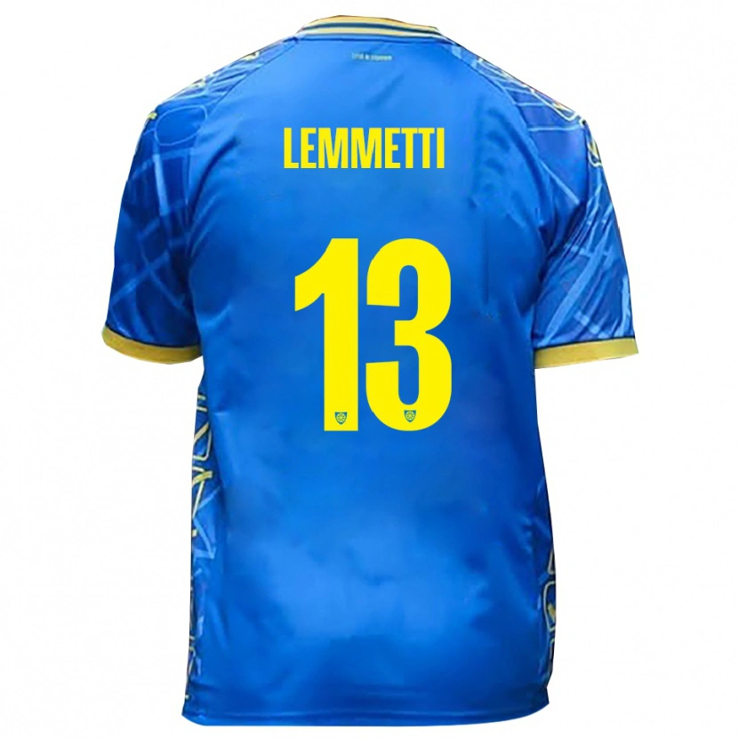 Danxen Pánské Tommaso Lemmetti #13 Nebeská Modrá Žlutá Domů Hráčské Dresy 2025/26 Dres