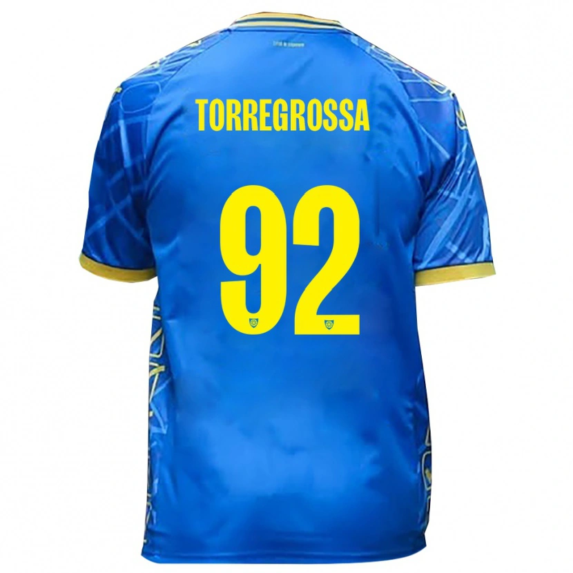 Danxen Pánské Ernesto Torregrossa #92 Nebeská Modrá Žlutá Domů Hráčské Dresy 2025/26 Dres