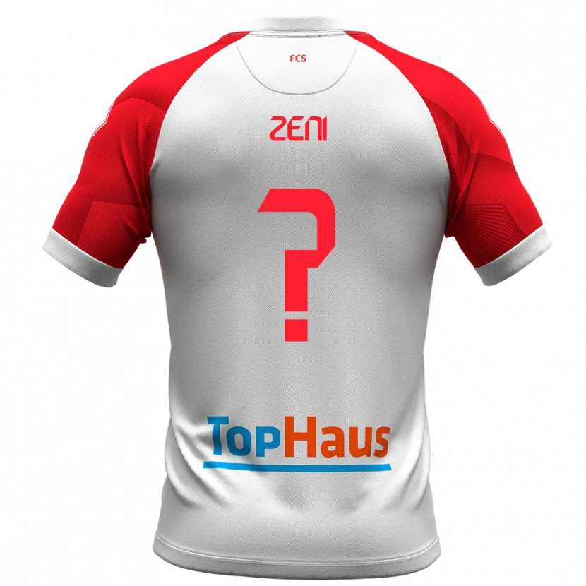 Danxen Pánské Giulio Zeni #0 Bílá Červená Domů Hráčské Dresy 2025/26 Dres