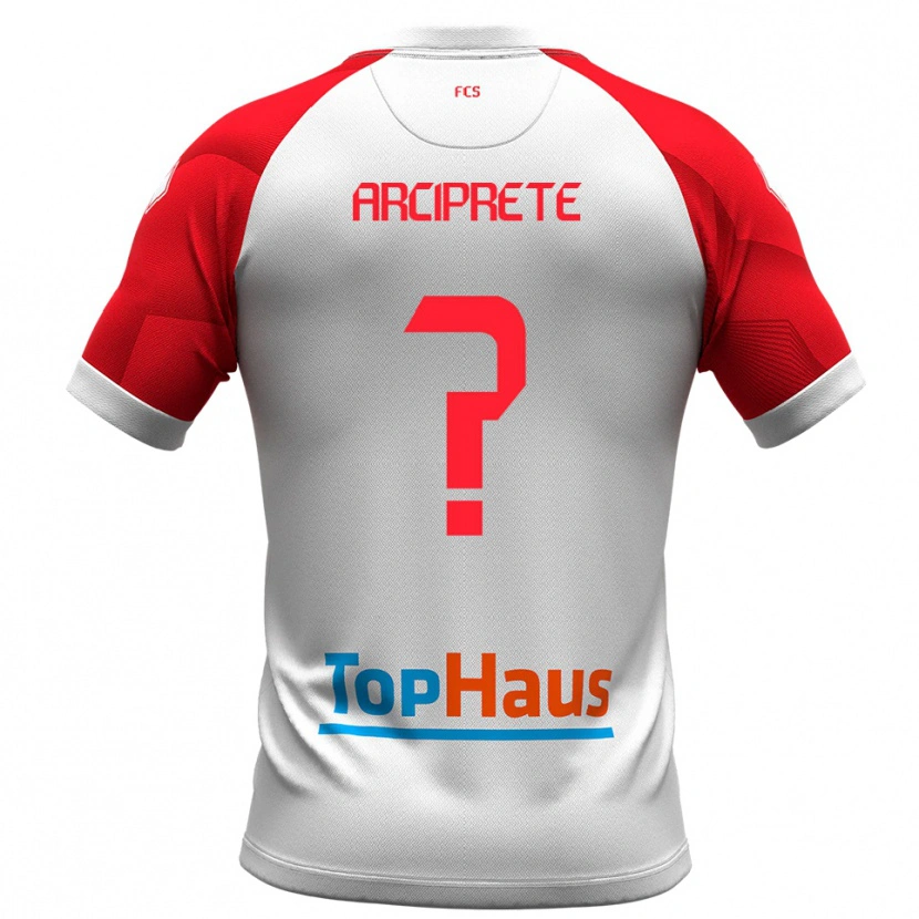 Danxen Pánské Valerio Arciprete #0 Bílá Červená Domů Hráčské Dresy 2025/26 Dres