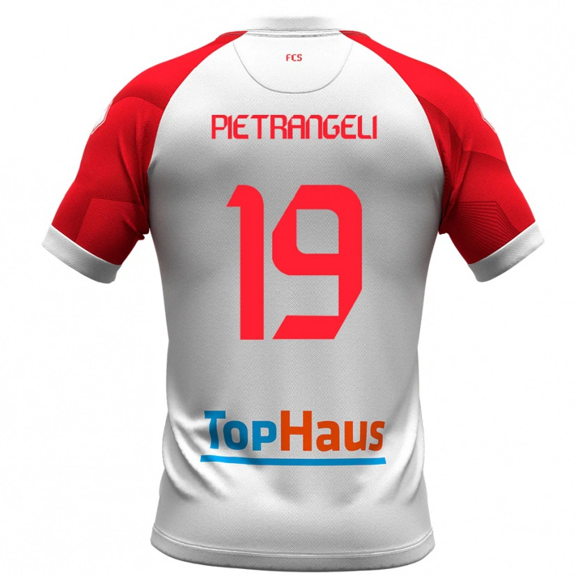 Danxen Pánské Nicola Pietrangeli #19 Bílá Červená Domů Hráčské Dresy 2025/26 Dres