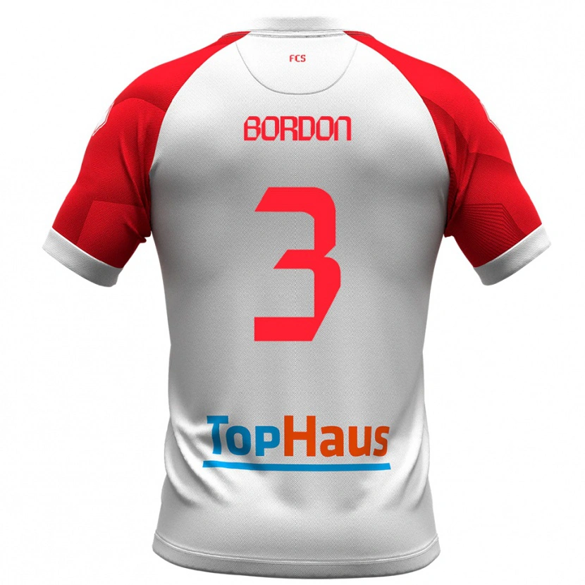 Danxen Pánské Filipe Bordon #3 Bílá Červená Domů Hráčské Dresy 2025/26 Dres
