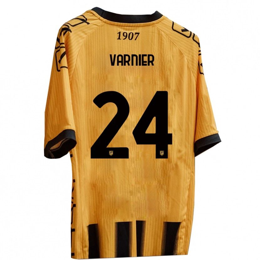 Danxen Pánské Marco Varnier #24 Žlutá Černá Domů Hráčské Dresy 2025/26 Dres