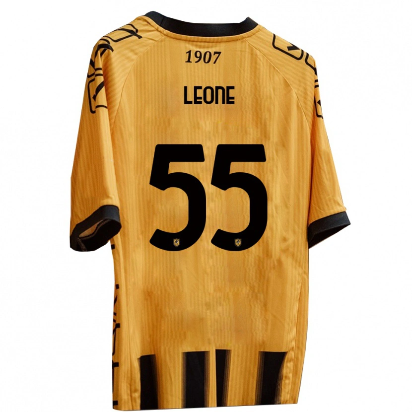 Danxen Pánské Giuseppe Leone #55 Žlutá Černá Domů Hráčské Dresy 2025/26 Dres