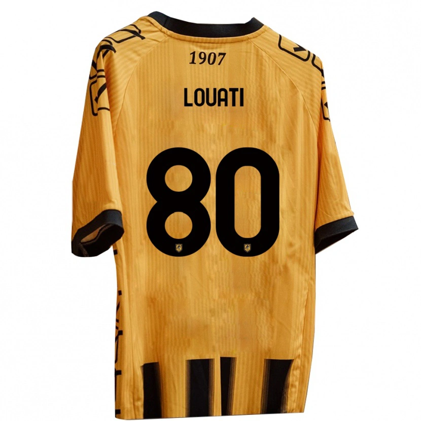 Danxen Pánské Alessandro Louati #80 Žlutá Černá Domů Hráčské Dresy 2025/26 Dres