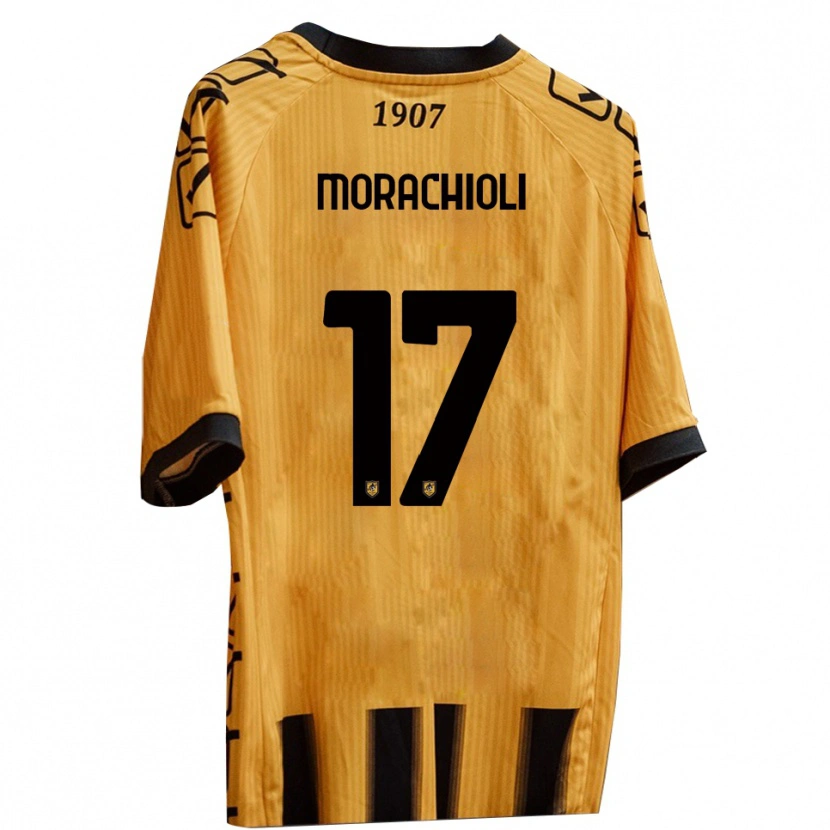Danxen Pánské Gregorio Morachioli #17 Žlutá Černá Domů Hráčské Dresy 2025/26 Dres