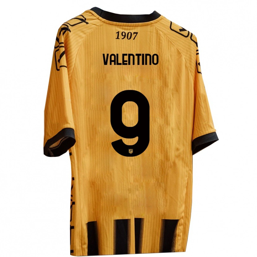 Danxen Pánské Antonio Valentino #9 Žlutá Černá Domů Hráčské Dresy 2025/26 Dres