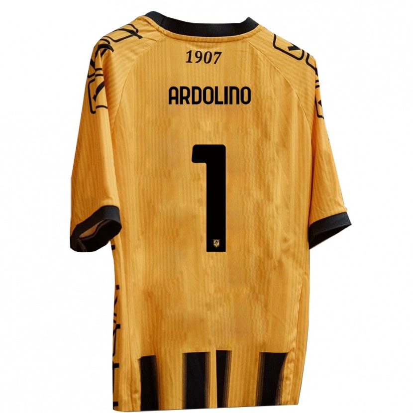 Danxen Pánské Antonio Ardolino #1 Žlutá Černá Domů Hráčské Dresy 2025/26 Dres