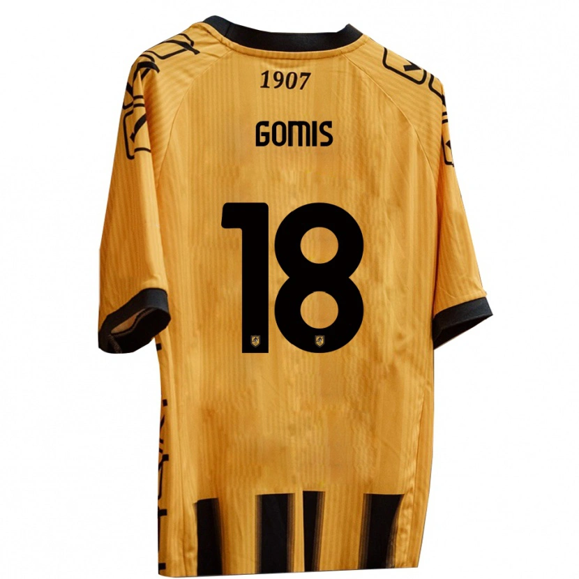 Danxen Pánské Francis Gomis #18 Žlutá Černá Domů Hráčské Dresy 2025/26 Dres