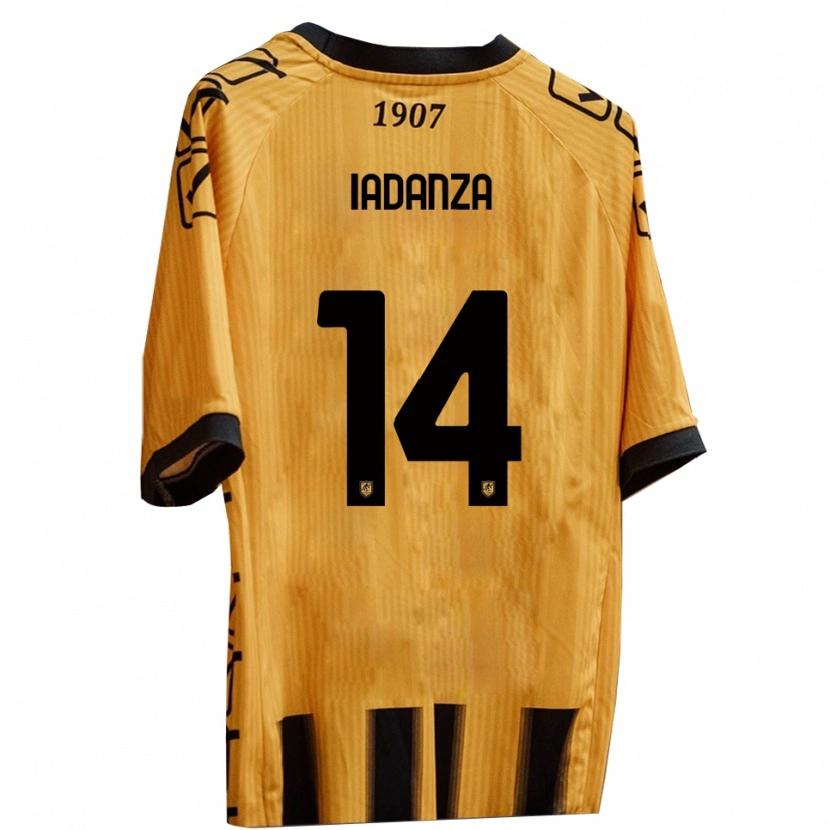 Danxen Pánské Mattia Iadanza #14 Žlutá Černá Domů Hráčské Dresy 2025/26 Dres