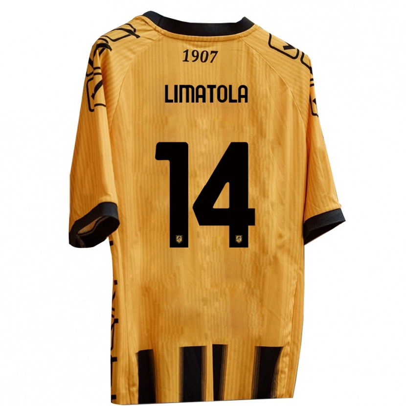Danxen Pánské Luigi Limatola #14 Žlutá Černá Domů Hráčské Dresy 2025/26 Dres