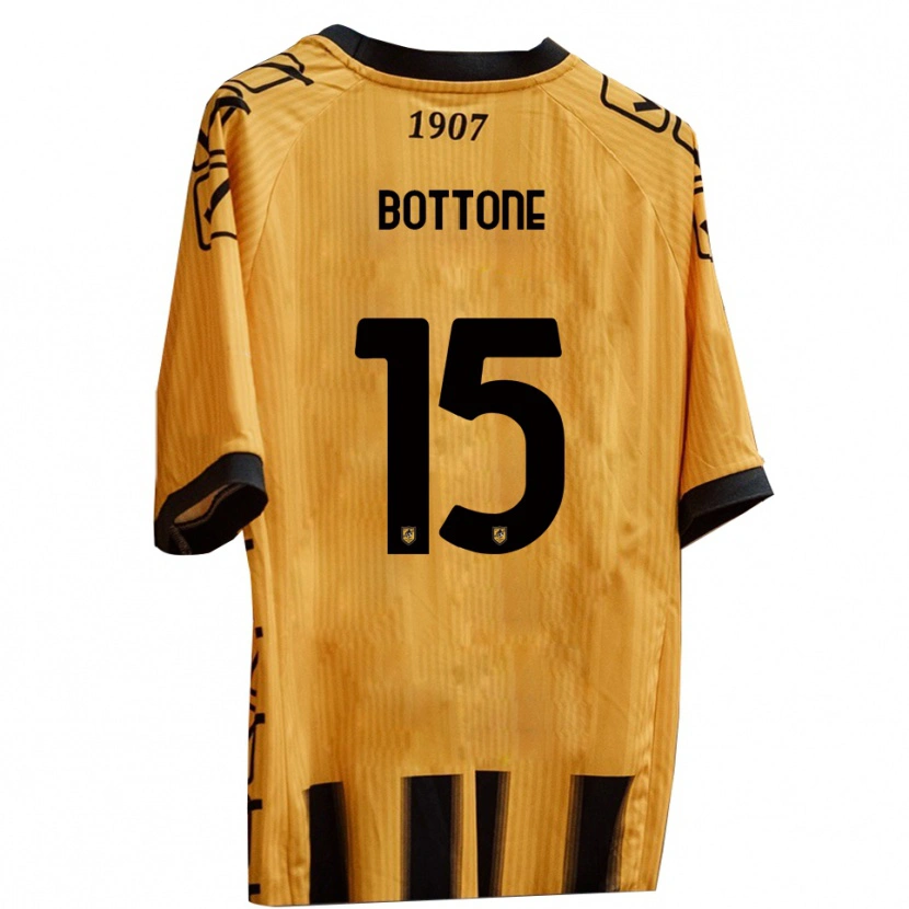 Danxen Pánské Salvatore Bottone #15 Žlutá Černá Domů Hráčské Dresy 2025/26 Dres