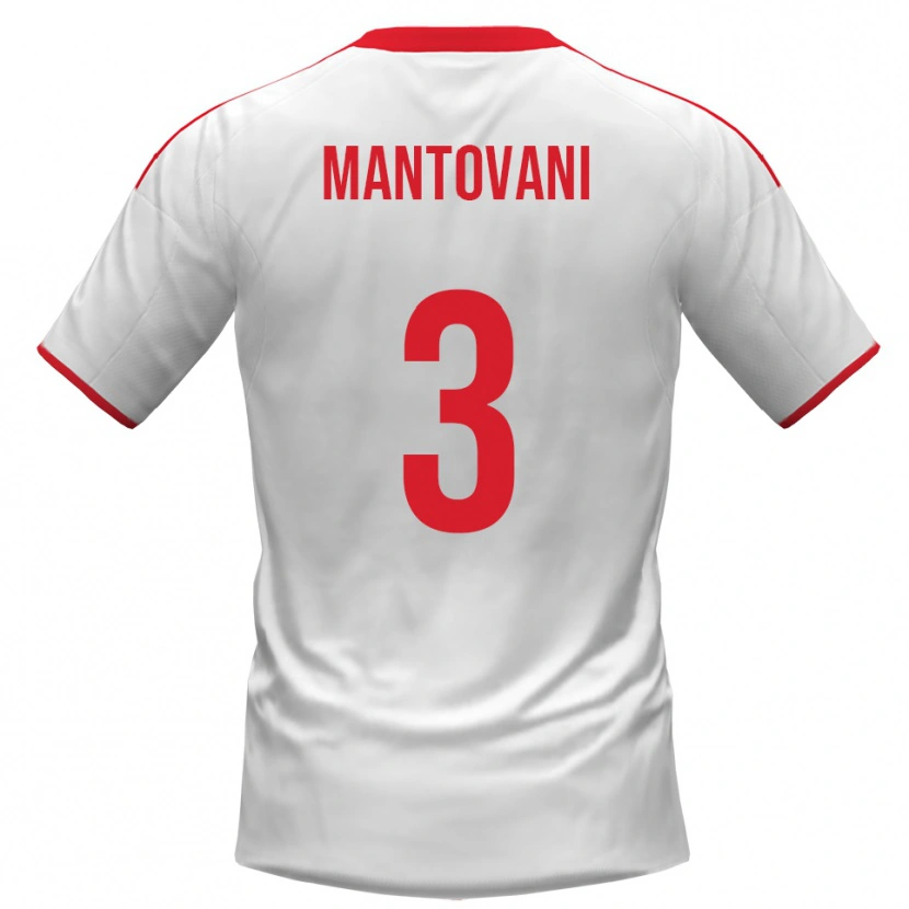 Danxen Pánské Valerio Mantovani #3 Bíločervená Domů Hráčské Dresy 2025/26 Dres