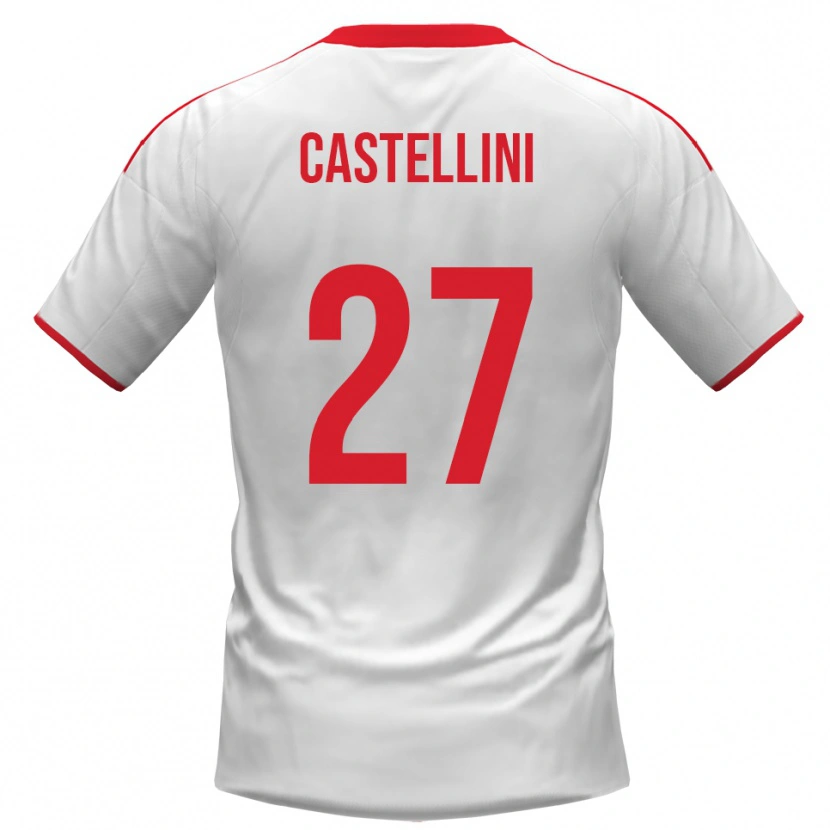 Danxen Pánské Alessio Castellini #27 Bíločervená Domů Hráčské Dresy 2025/26 Dres