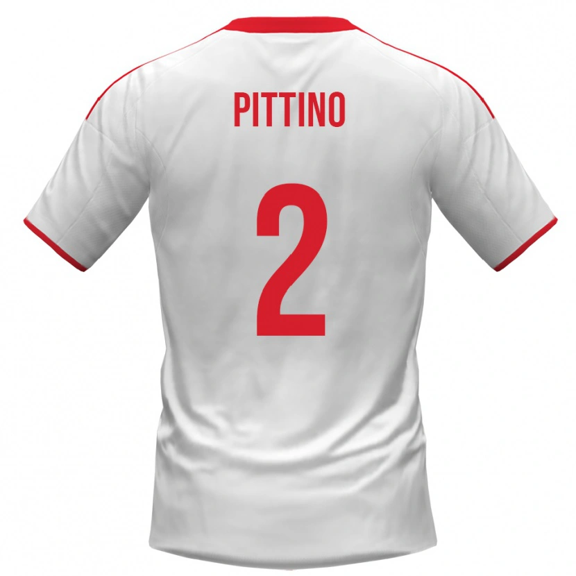 Danxen Pánské Tommaso Pittino #2 Bíločervená Domů Hráčské Dresy 2025/26 Dres