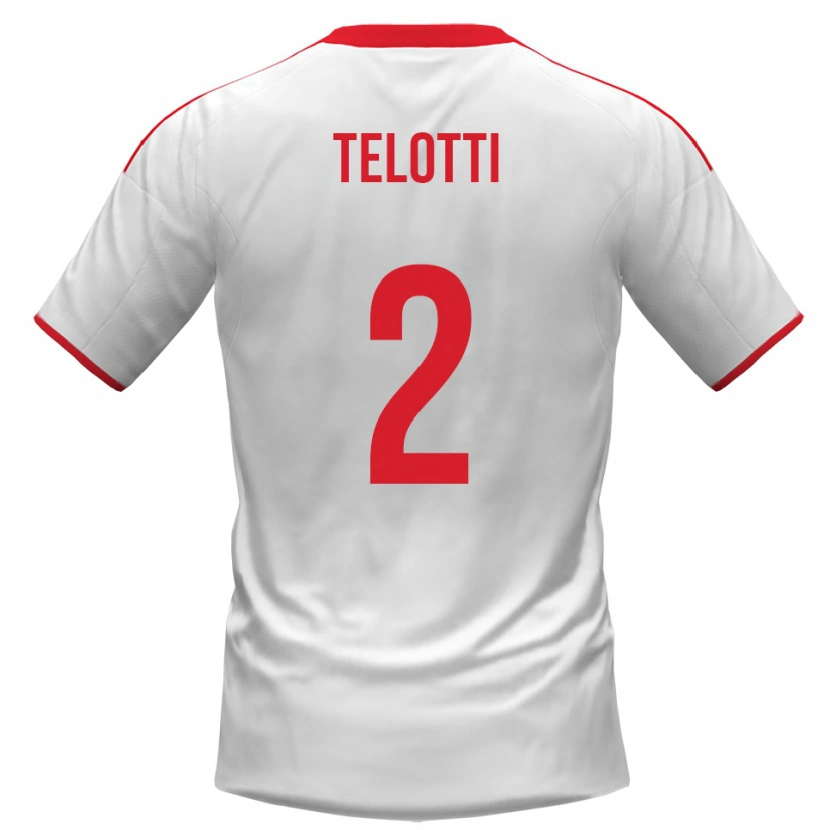Danxen Pánské Giacomo Telotti #2 Bíločervená Domů Hráčské Dresy 2025/26 Dres