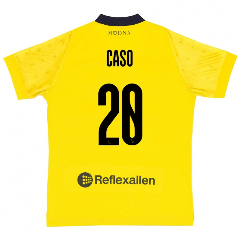 Danxen Pánské Giuseppe Caso #20 Žlutá Tmavě Modrá Domů Hráčské Dresy 2025/26 Dres