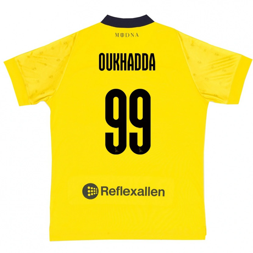 Danxen Pánské Shady Oukhadda #99 Žlutá Tmavě Modrá Domů Hráčské Dresy 2025/26 Dres
