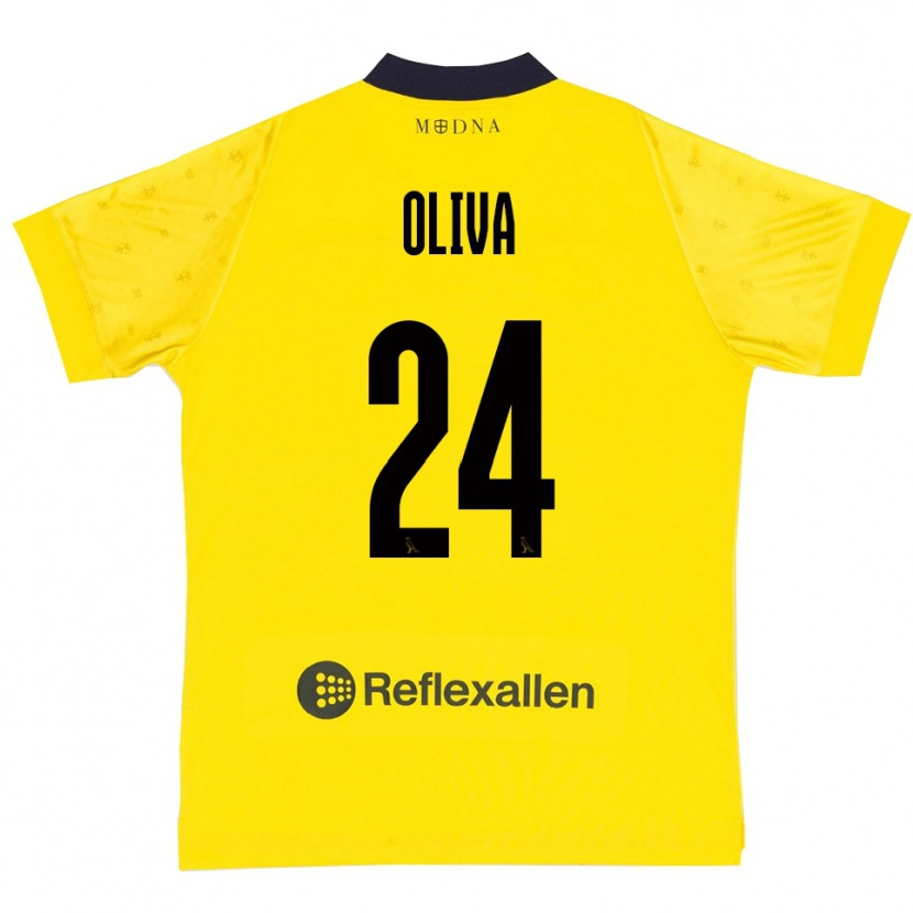 Danxen Pánské Marco Oliva #24 Žlutá Tmavě Modrá Domů Hráčské Dresy 2025/26 Dres