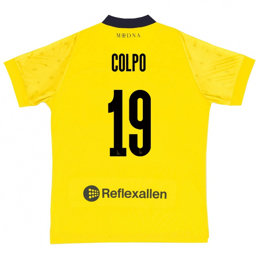 Danxen Pánské Edoardo Colpo #19 Žlutá Tmavě Modrá Domů Hráčské Dresy 2025/26 Dres
