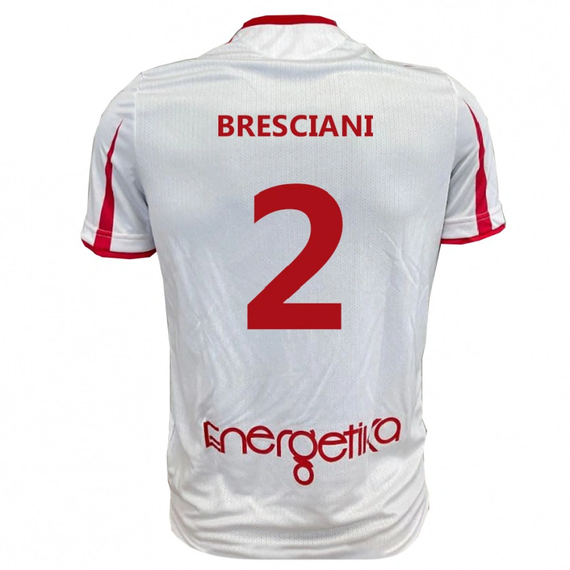 Danxen Pánské Nicola Bresciani #2 Bíločervená Domů Hráčské Dresy 2025/26 Dres