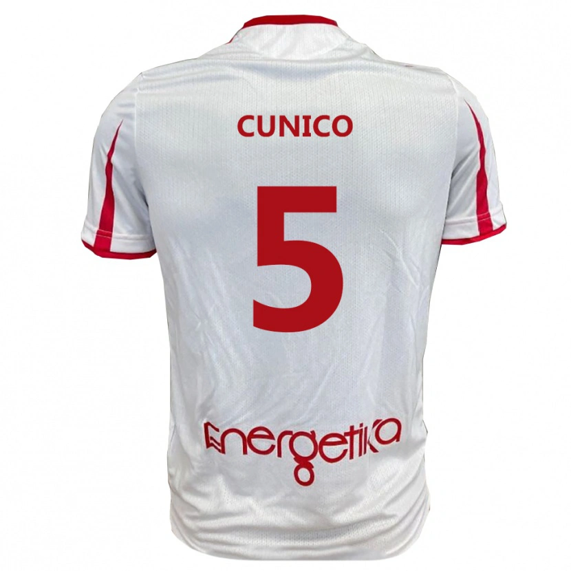 Danxen Pánské Lorenzo Cunico #5 Bíločervená Domů Hráčské Dresy 2025/26 Dres