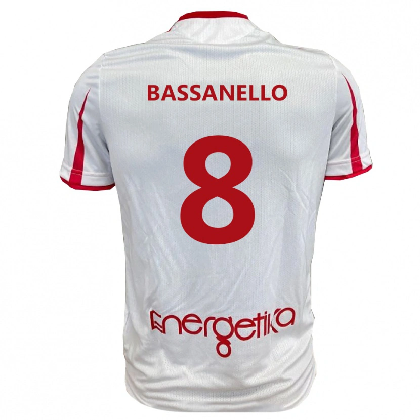 Danxen Pánské Davide Bassanello #8 Bíločervená Domů Hráčské Dresy 2025/26 Dres