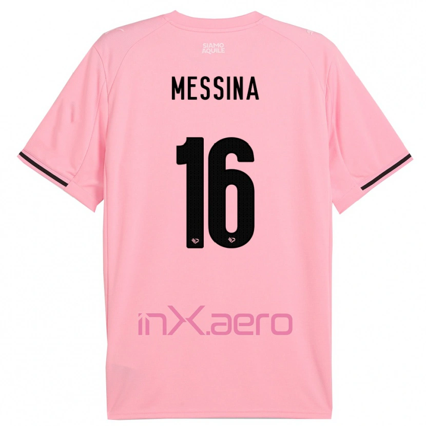 Danxen Pánské Pietro Messina #16 Růžová Černá Domů Hráčské Dresy 2025/26 Dres