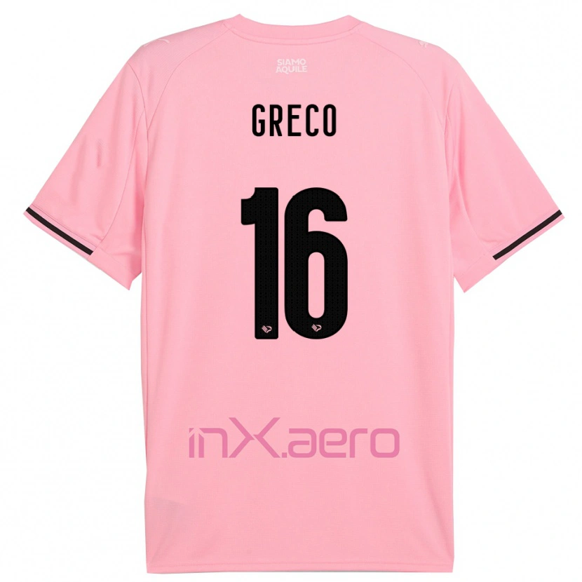 Danxen Pánské Riccardo Greco #16 Růžová Černá Domů Hráčské Dresy 2025/26 Dres