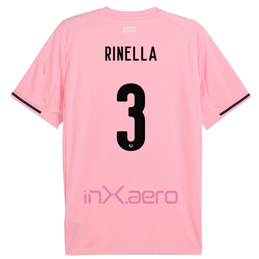 Danxen Pánské Alessandro Rinella #3 Růžová Černá Domů Hráčské Dresy 2025/26 Dres