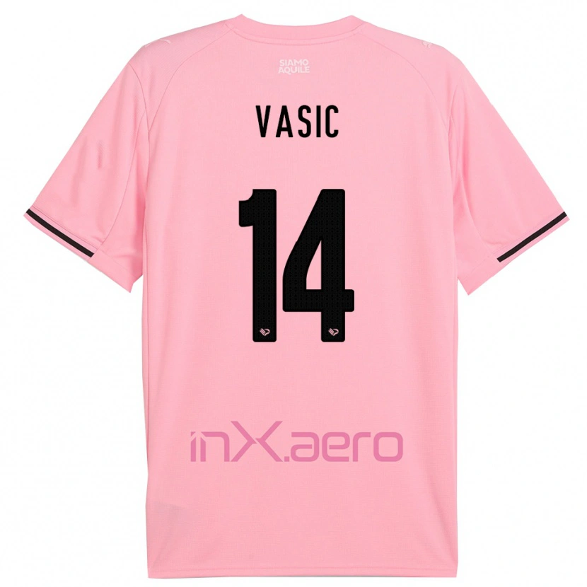 Danxen Pánské Aljosa Vasic #14 Růžová Černá Domů Hráčské Dresy 2025/26 Dres