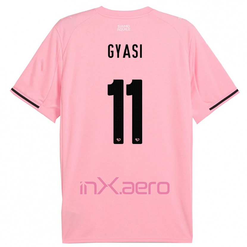 Danxen Pánské Emmanuel Gyasi #11 Růžová Černá Domů Hráčské Dresy 2025/26 Dres