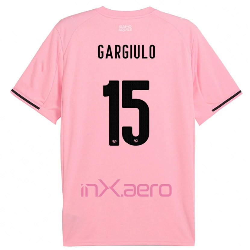 Danxen Pánské Francesco Gargiulo #15 Růžová Černá Domů Hráčské Dresy 2025/26 Dres