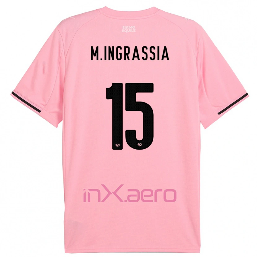 Danxen Pánské Manuel Ingrassia #15 Růžová Černá Domů Hráčské Dresy 2025/26 Dres