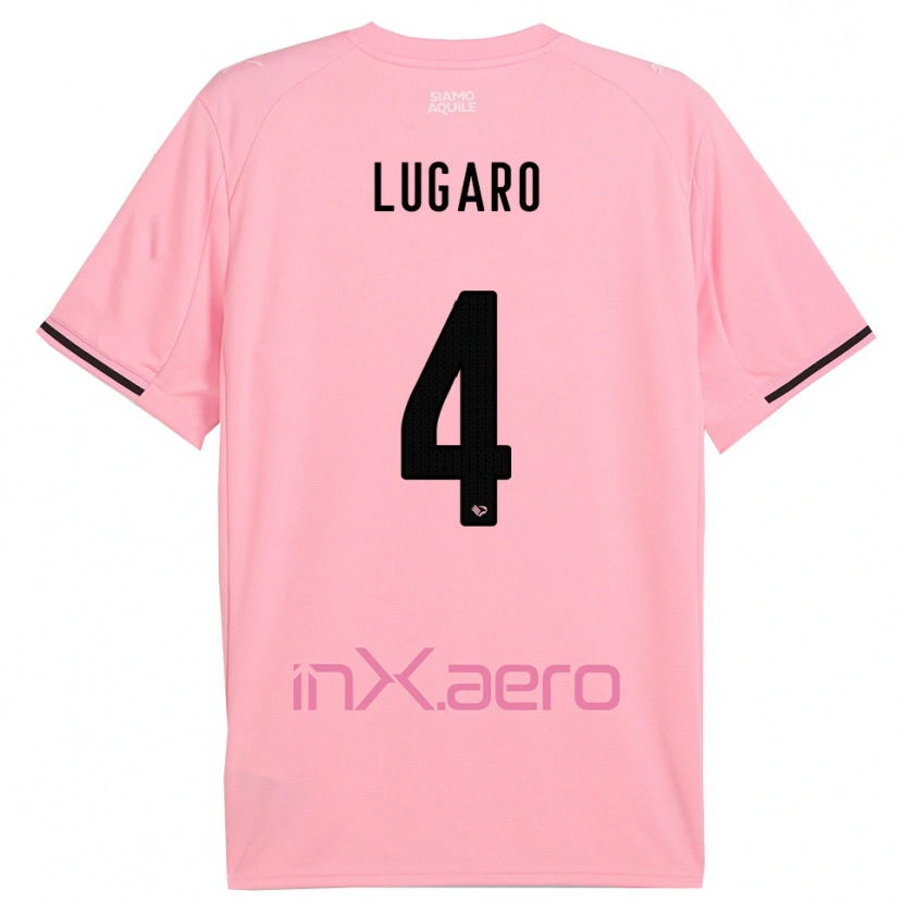 Danxen Pánské Lorenzo Lugaro #4 Růžová Černá Domů Hráčské Dresy 2025/26 Dres