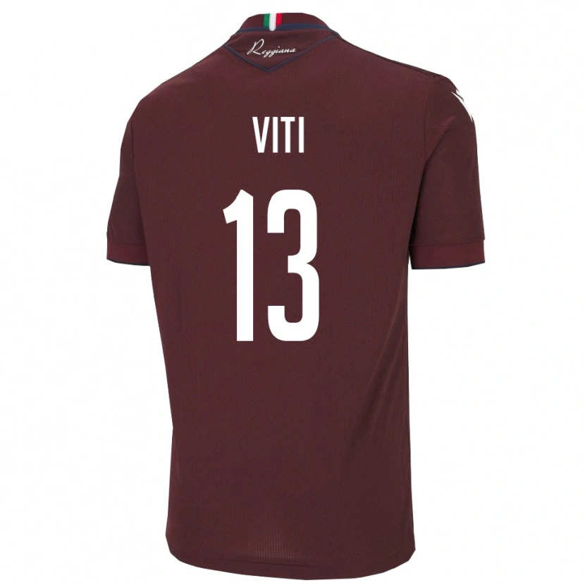 Danxen Pánské Jacopo Viti #13 Vínová Bílá Domů Hráčské Dresy 2025/26 Dres
