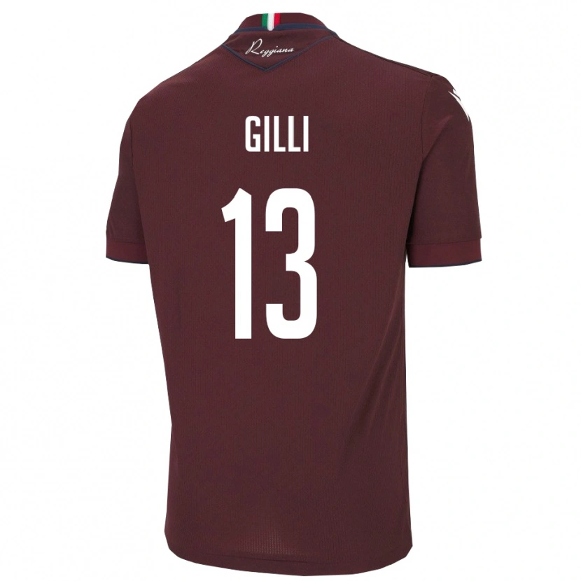 Danxen Pánské Alberto Gilli #13 Vínová Bílá Domů Hráčské Dresy 2025/26 Dres