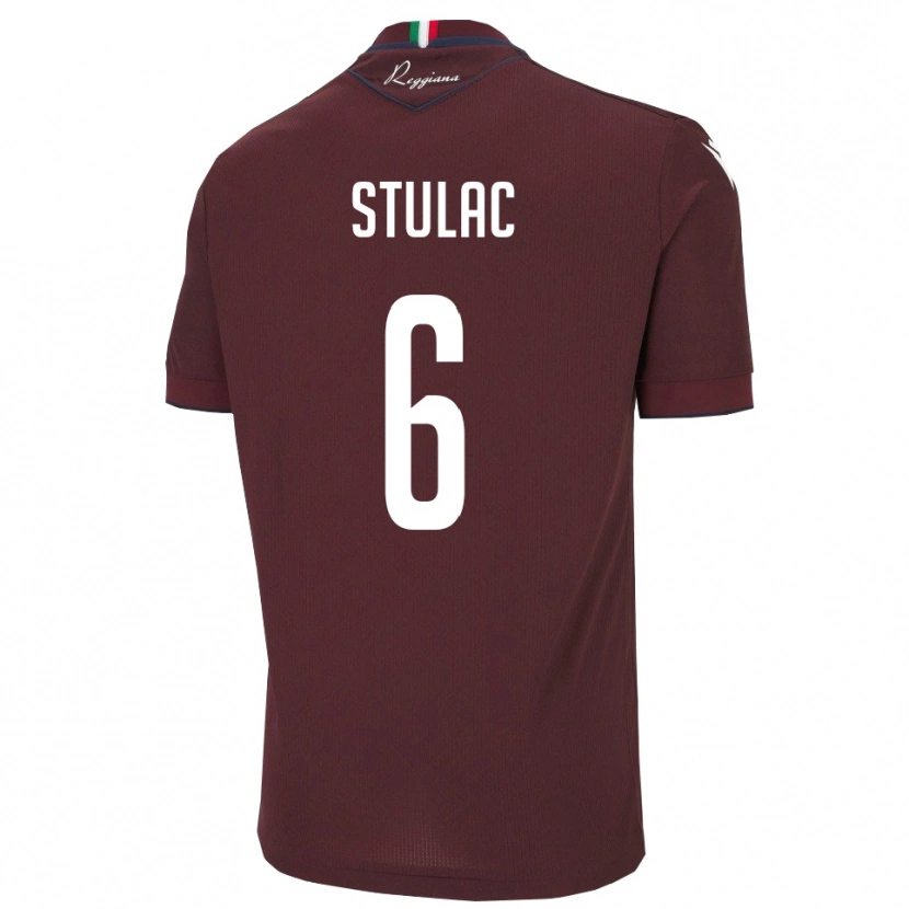 Danxen Pánské Leo Stulac #6 Vínová Bílá Domů Hráčské Dresy 2025/26 Dres