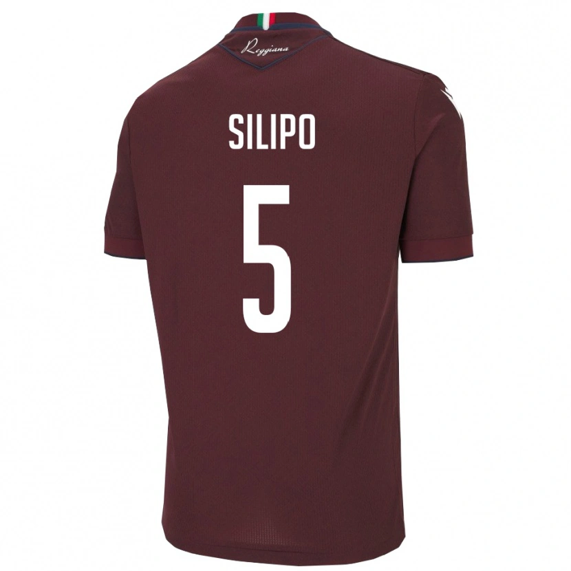 Danxen Pánské Alessandro Silipo #5 Vínová Bílá Domů Hráčské Dresy 2025/26 Dres