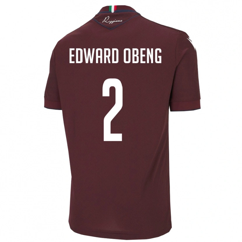 Danxen Pánské Elijah Edward Obeng #2 Vínová Bílá Domů Hráčské Dresy 2025/26 Dres