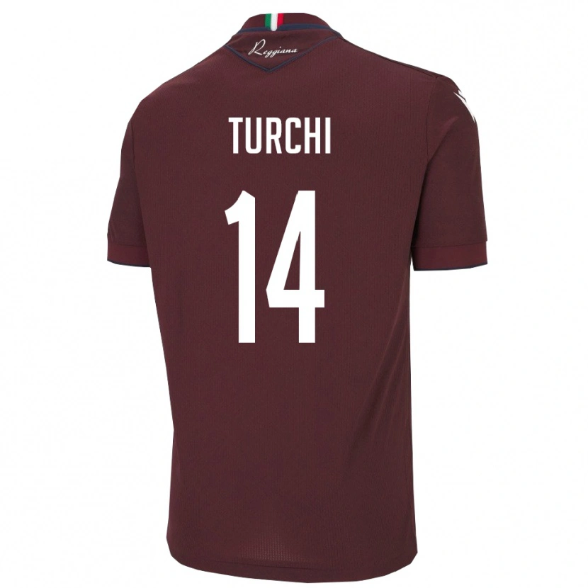 Danxen Pánské Nicolò Turchi #14 Vínová Bílá Domů Hráčské Dresy 2025/26 Dres