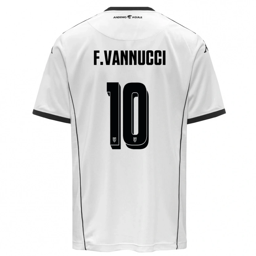 Danxen Pánské Federico Vannucci #10 Bíločerná Domů Hráčské Dresy 2025/26 Dres