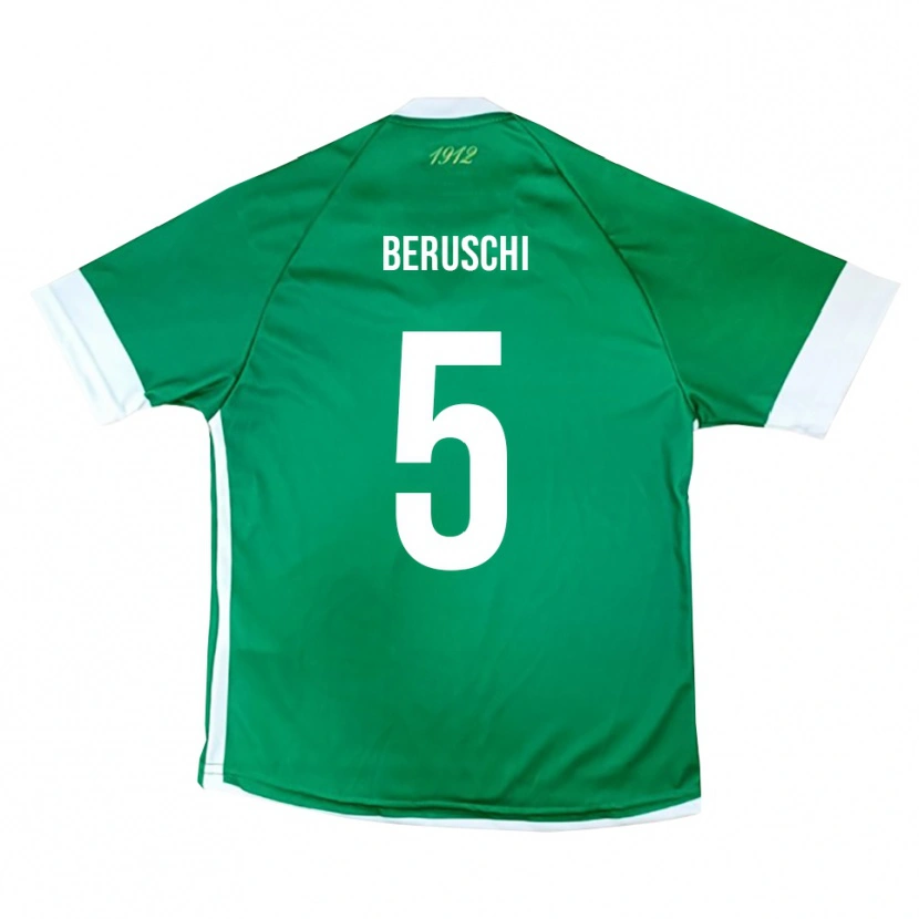 Danxen Pánské Diego Beruschi #5 Zeleno-Bílá Domů Hráčské Dresy 2025/26 Dres