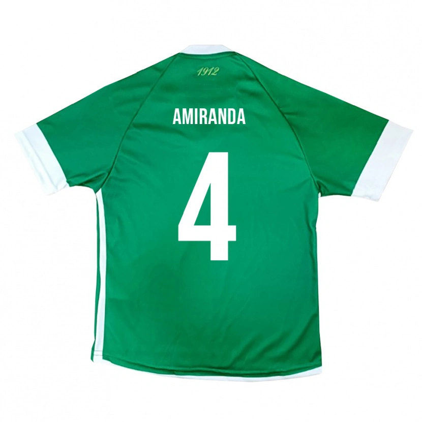 Danxen Pánské Francesco Amiranda #4 Zeleno-Bílá Domů Hráčské Dresy 2025/26 Dres