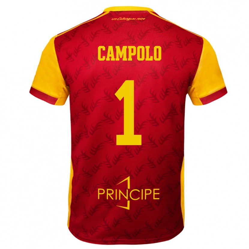 Danxen Pánské Alessandro Campolo #1 Žlutočervená Domů Hráčské Dresy 2025/26 Dres