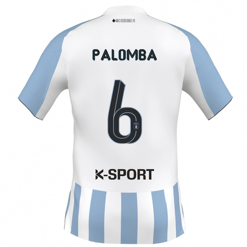 Danxen Pánské Luigi Palomba #6 Bílá Nebeská Modrá Domů Hráčské Dresy 2025/26 Dres
