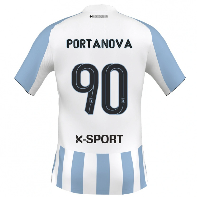 Danxen Pánské Denis Portanova #90 Bílá Nebeská Modrá Domů Hráčské Dresy 2025/26 Dres