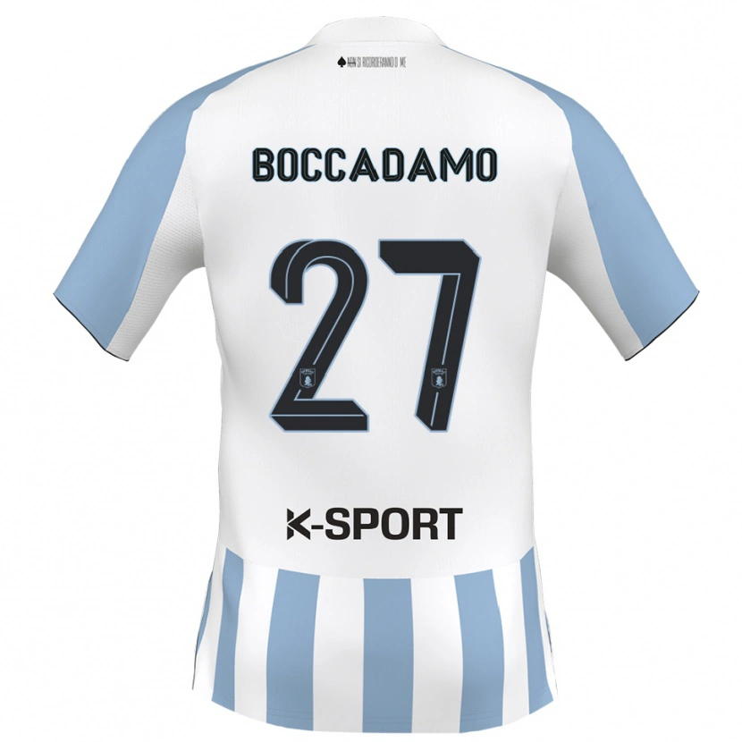 Danxen Pánské Antonio Boccadamo #27 Bílá Nebeská Modrá Domů Hráčské Dresy 2025/26 Dres