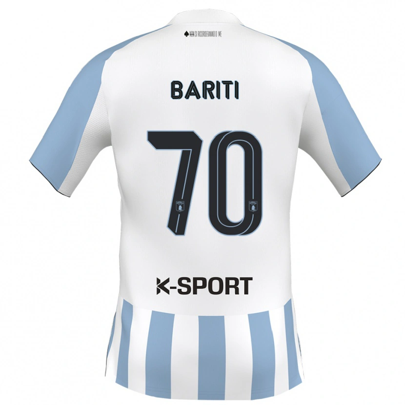Danxen Pánské Davide Bariti #70 Bílá Nebeská Modrá Domů Hráčské Dresy 2025/26 Dres