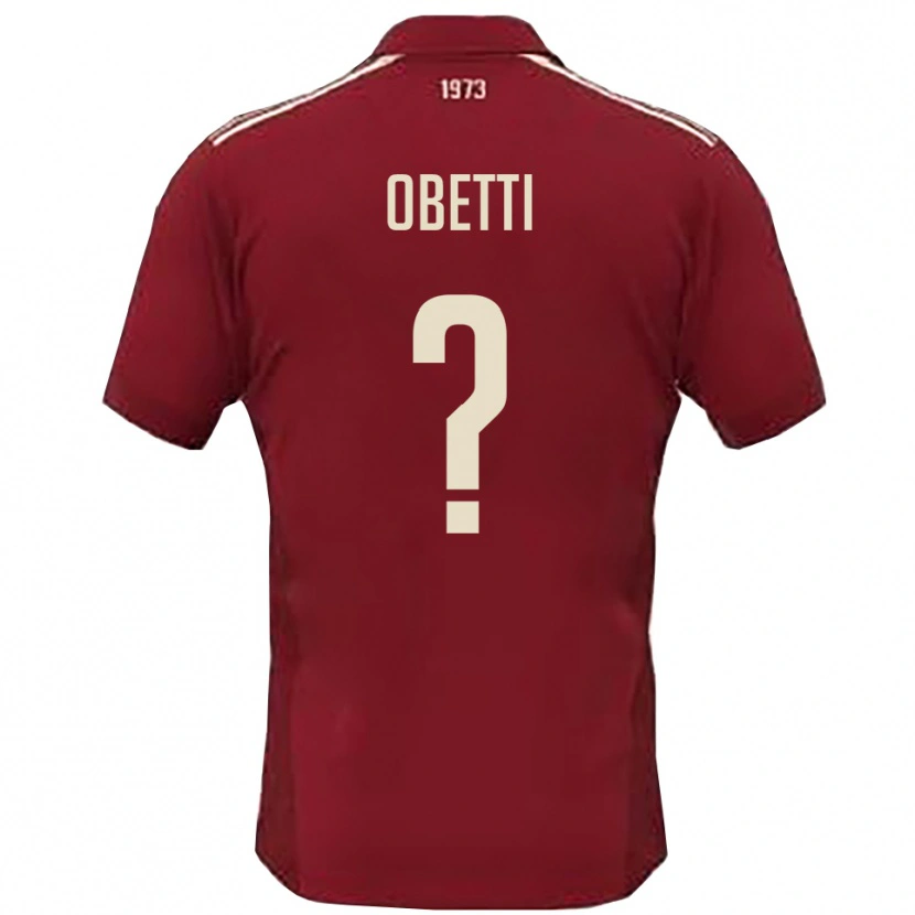 Danxen Pánské Gianmarco Obetti #0 Vínová Bílá Domů Hráčské Dresy 2025/26 Dres